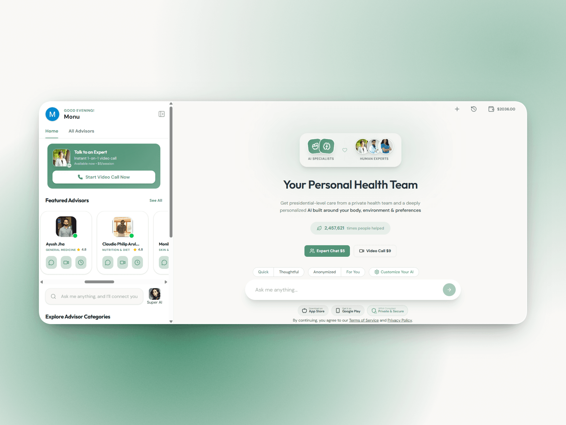 QuikAdvice Web